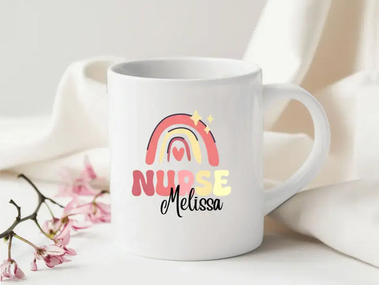 Thank You, Nurse: Personalised Rainbow Mug