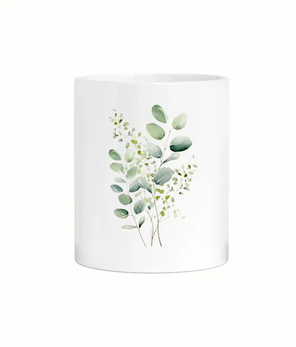 Eucalyptus with Gold Initial Mug: Personalised Charm