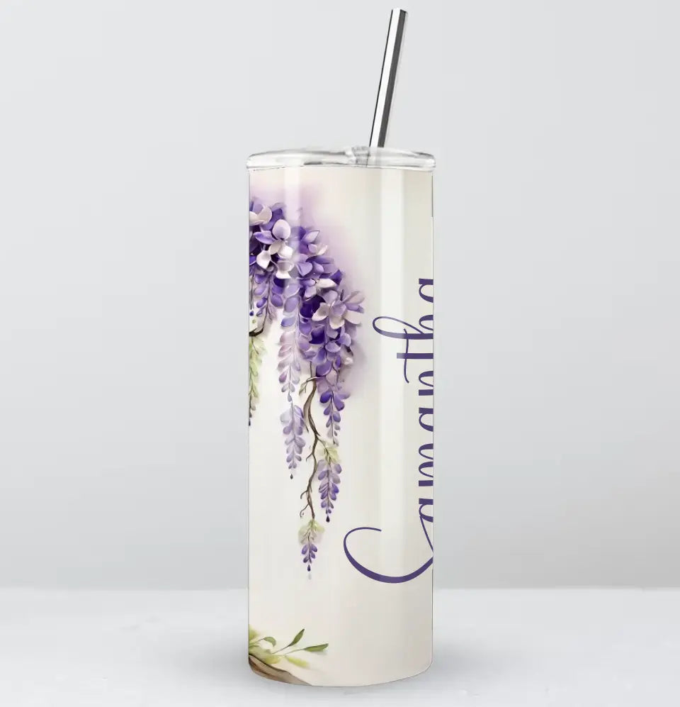 Stunning Wisteria Personalised Tumbler