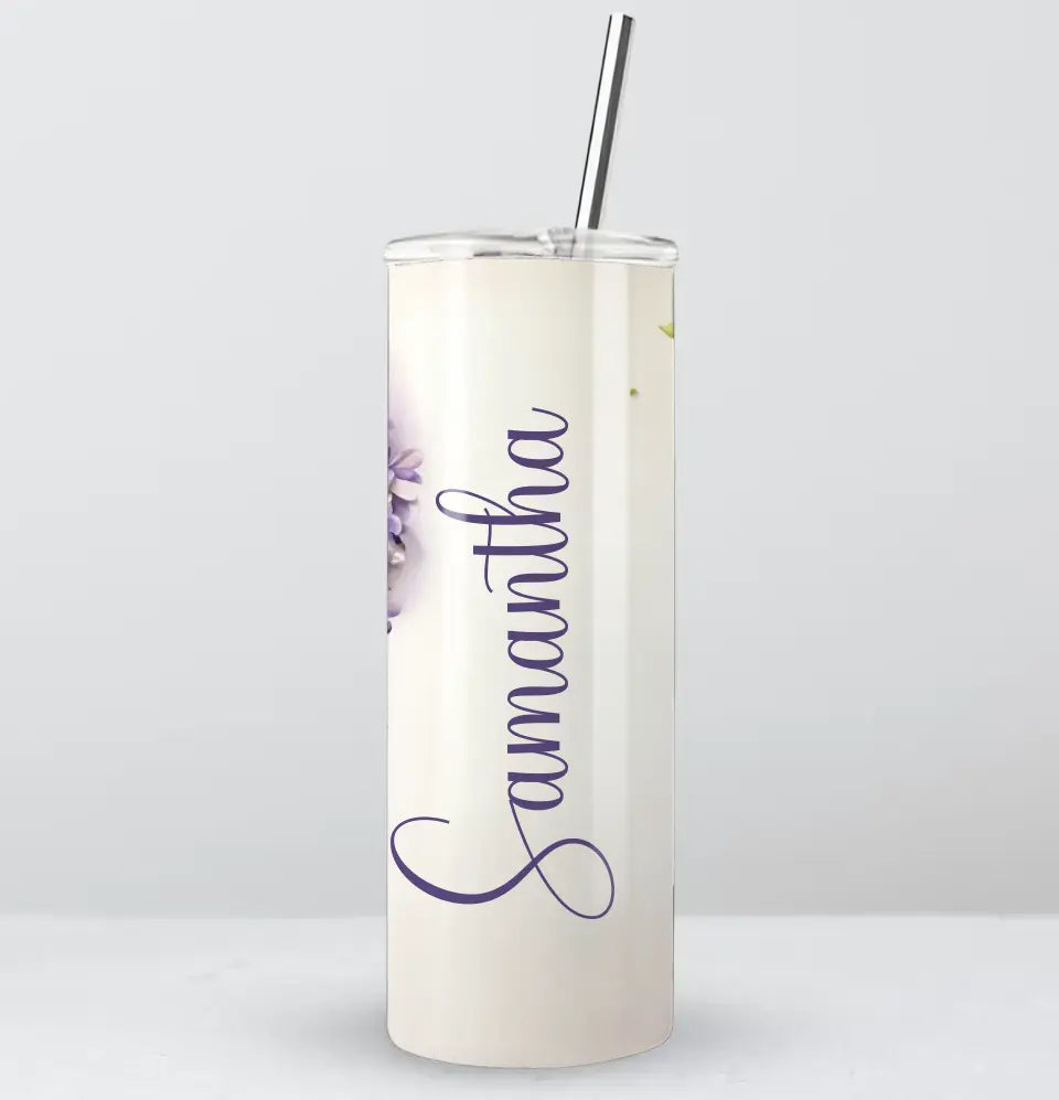 Stunning Wisteria Personalised Tumbler