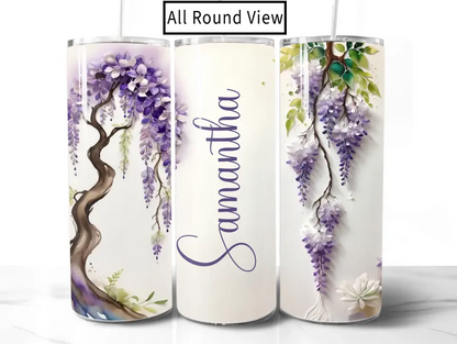 Stunning Wisteria Personalised Tumbler