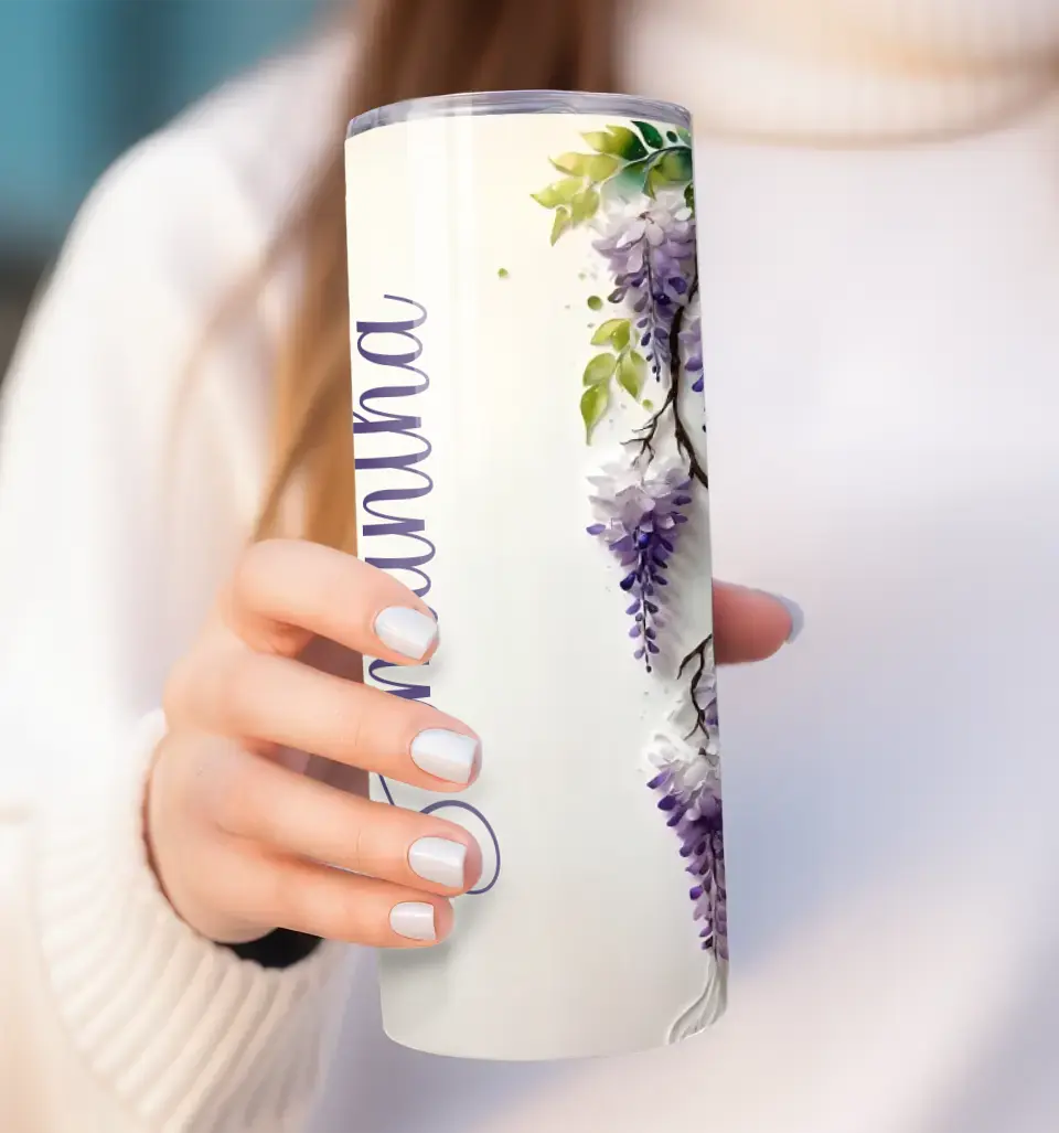 Stunning Wisteria Personalised Tumbler