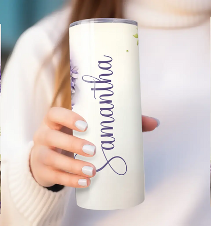 Stunning Wisteria Personalised Tumbler