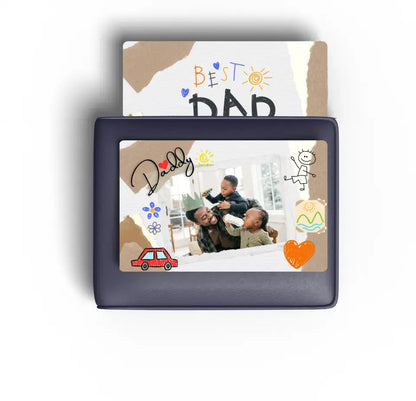 Best Dad Ever "Add Photo" Metal Message Card