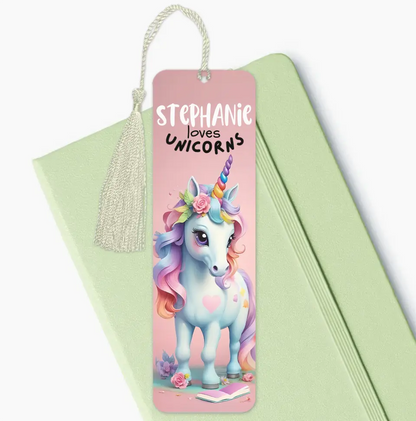 Personalised "Love Unicorns" Bookmark