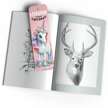 Personalised "Love Unicorns" Bookmark