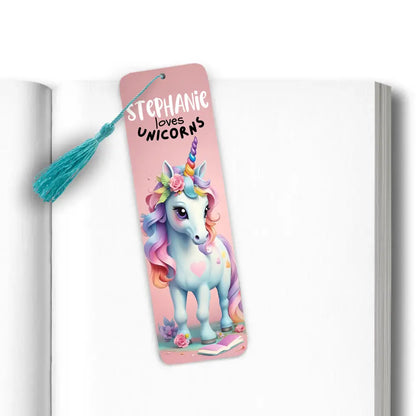 Personalised "Love Unicorns" Bookmark