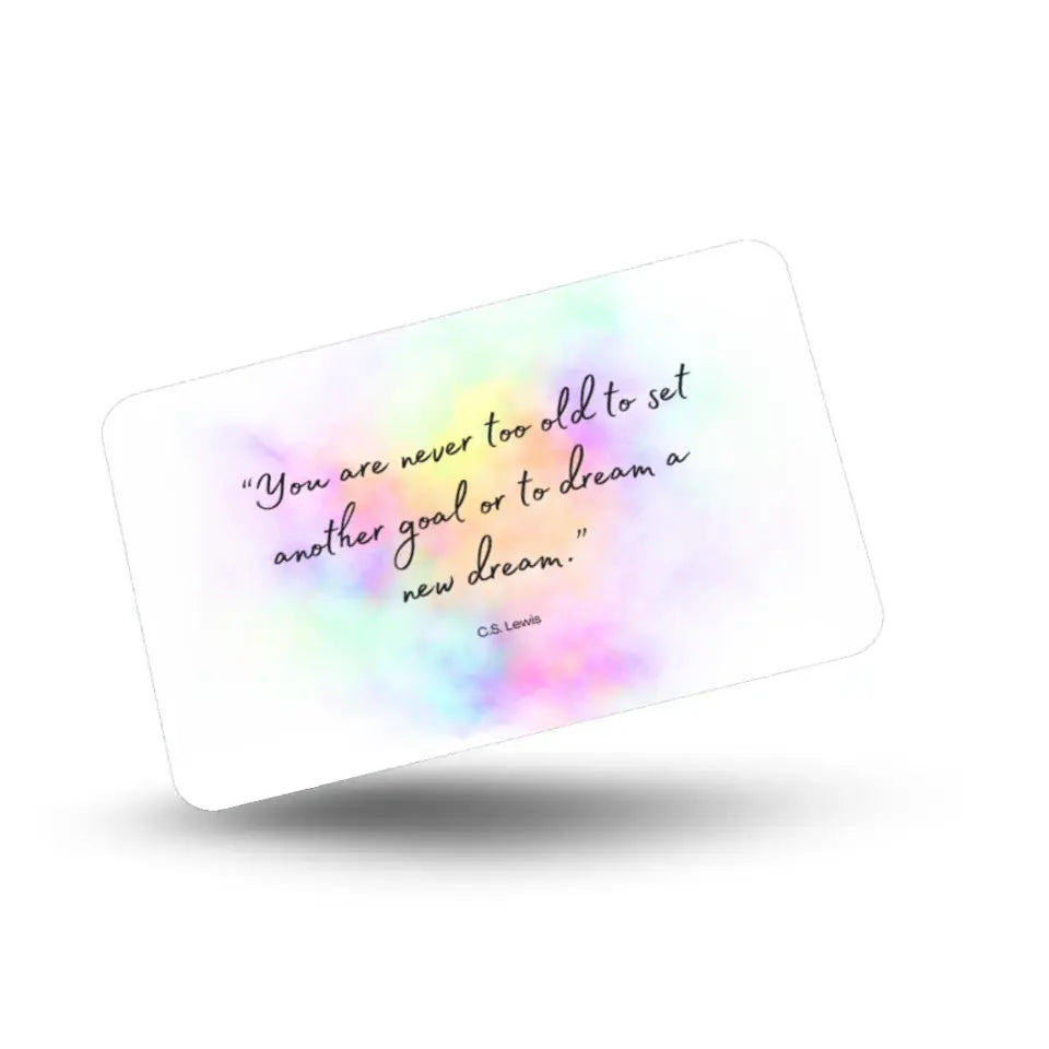 Inspiring Quote with Optional Text - Metal Wallet Card