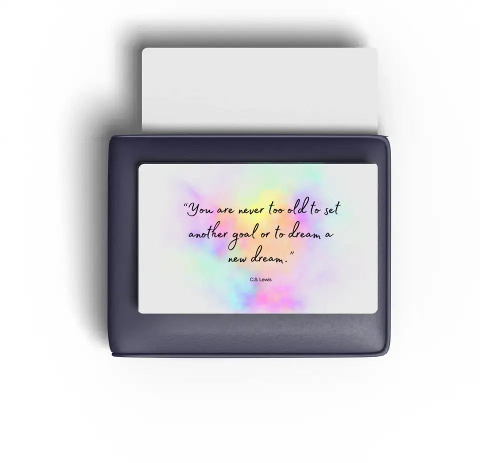 Inspiring Quote with Optional Text - Metal Wallet Card