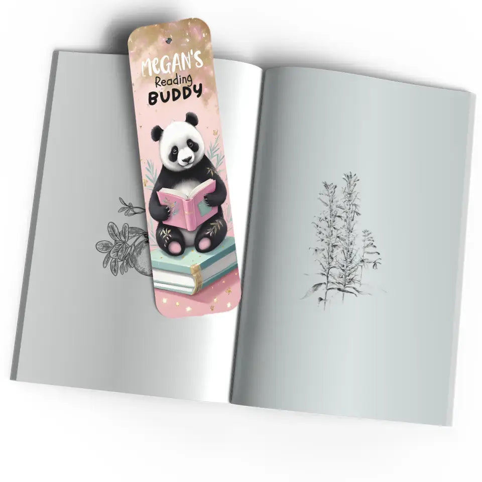 Personalised Reading Buddy Panda Bookmark