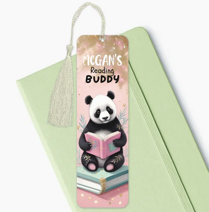 Personalised Reading Buddy Panda Bookmark