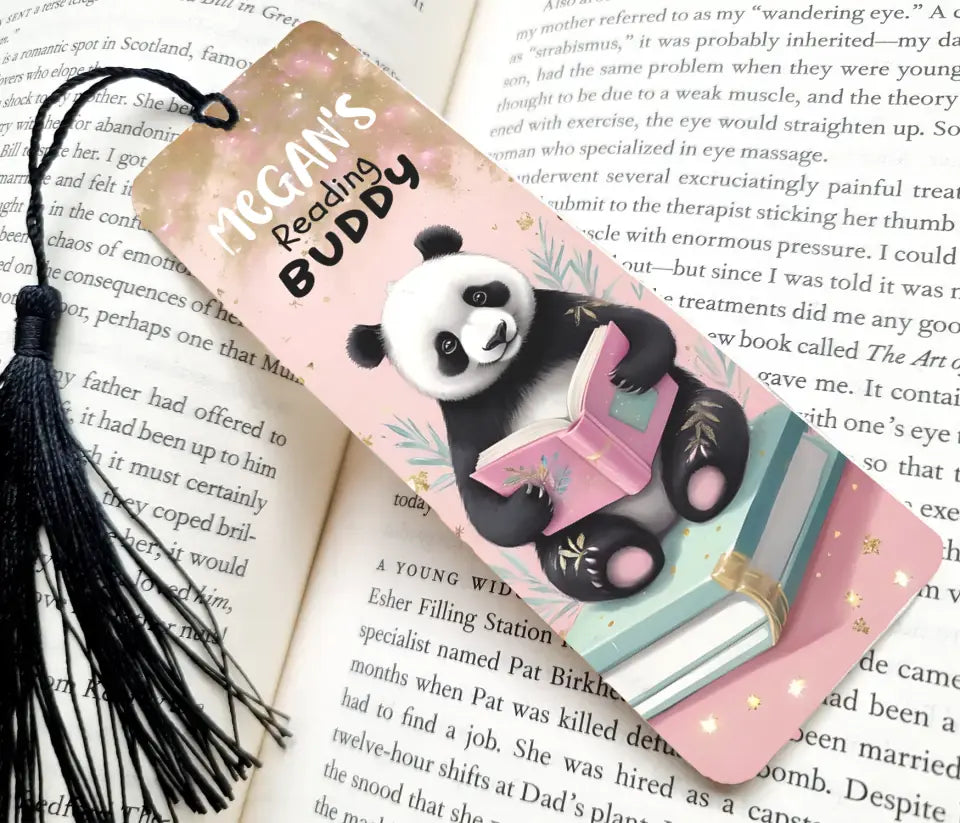 Personalised Reading Buddy Panda Bookmark