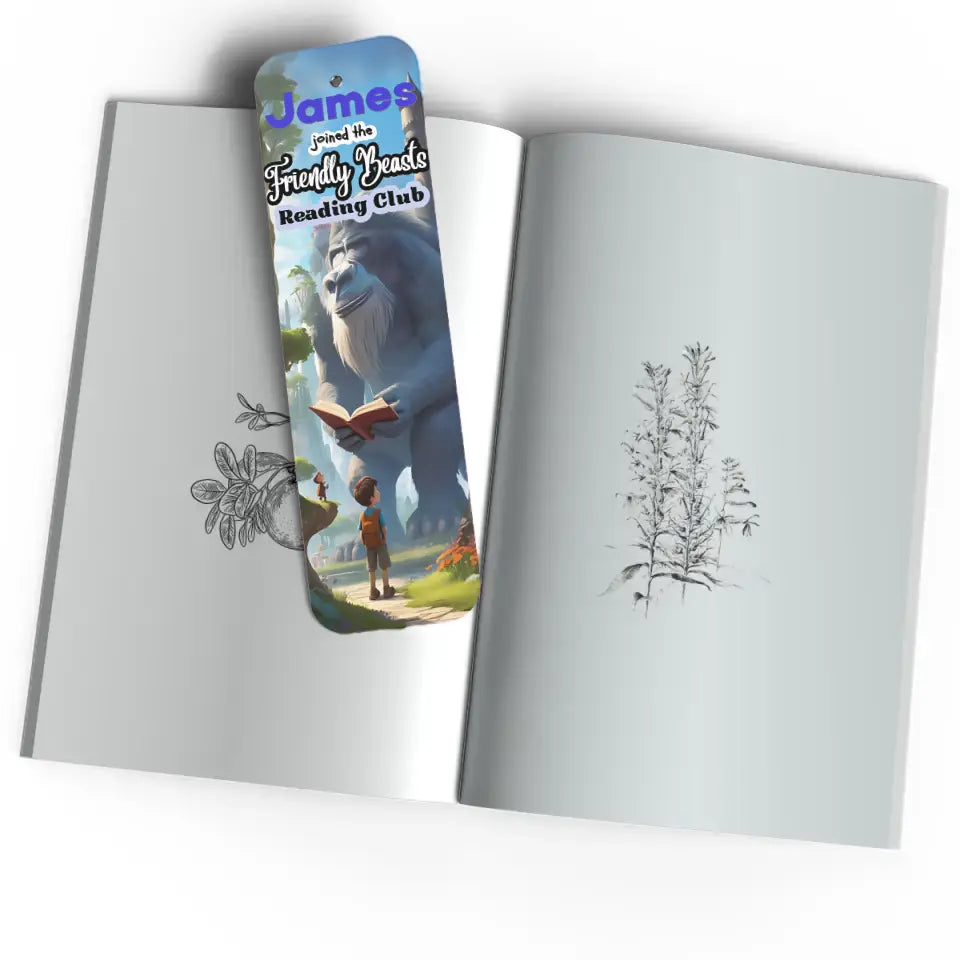 Personalised "Friendly Beasts" Reading Club Bookmark