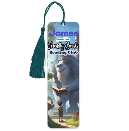 Personalised "Friendly Beasts" Reading Club Bookmark