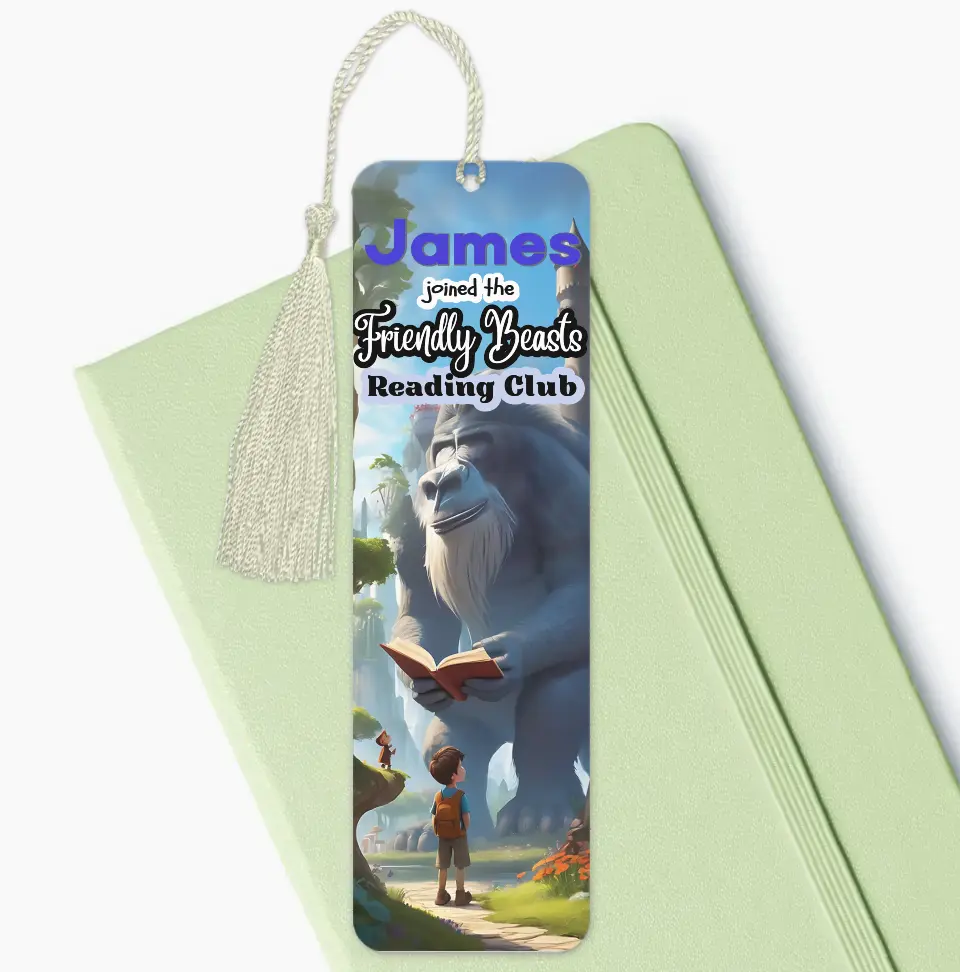 Personalised "Friendly Beasts" Reading Club Bookmark