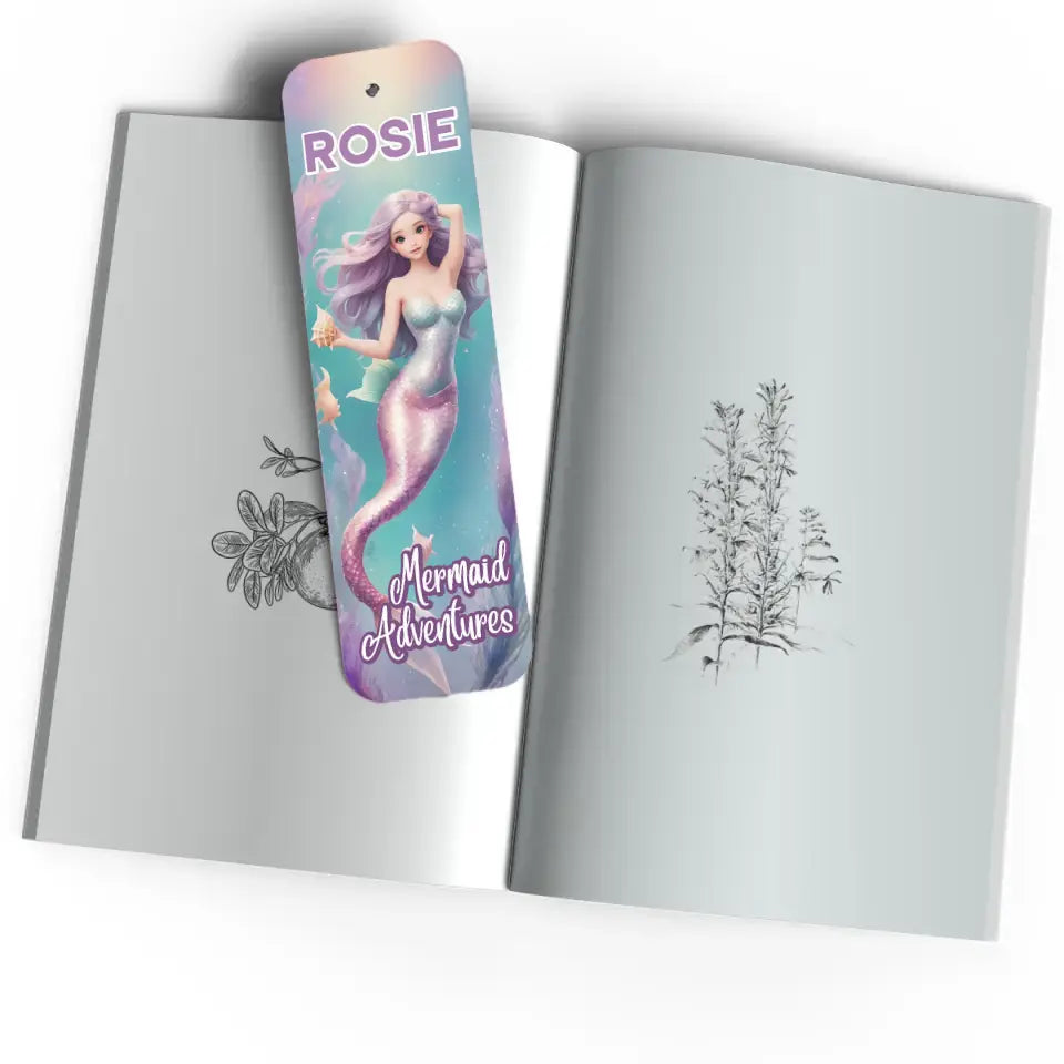 Personalised Mermaid Adventures Bookmark