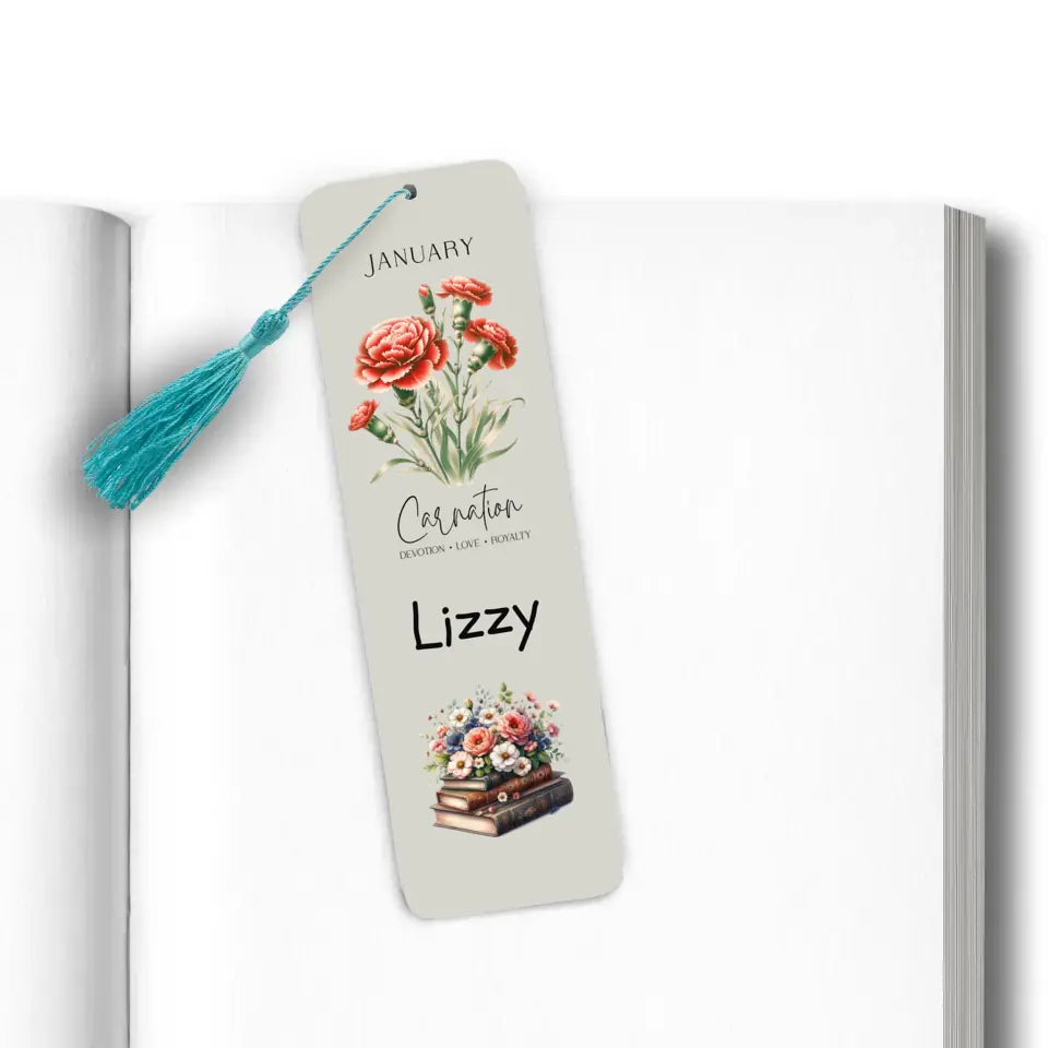 Birth Month Personalised Bookmark