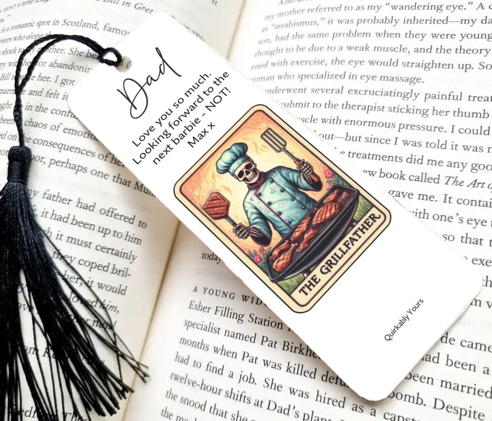 Personalised Tarot Card Bookmark for Dad