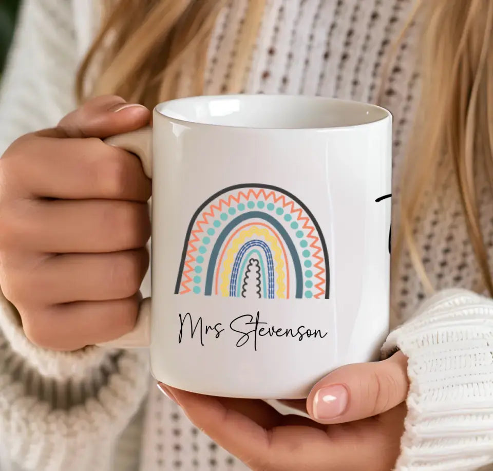 Rainbow gift teacher thank you mug