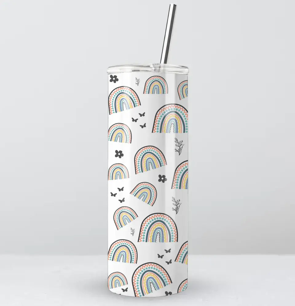 Rainbow pattern drinks bottle tumbler