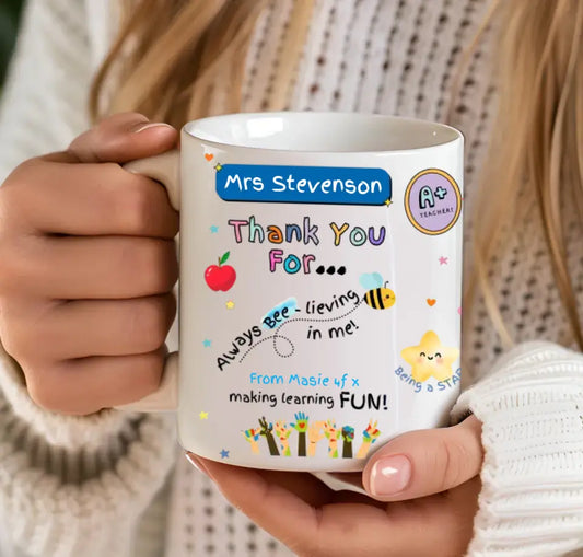 Thank you teacher cute bright mug