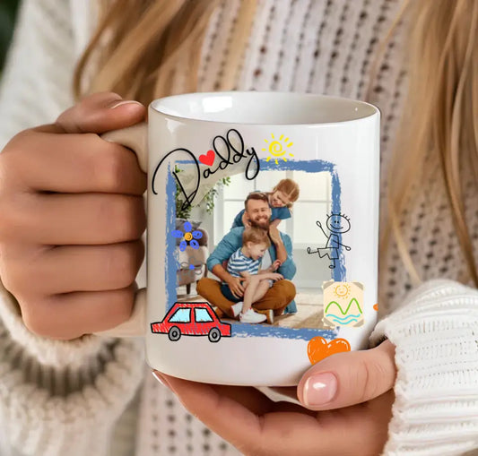 Best Dad Ever Mug with custom photo upload