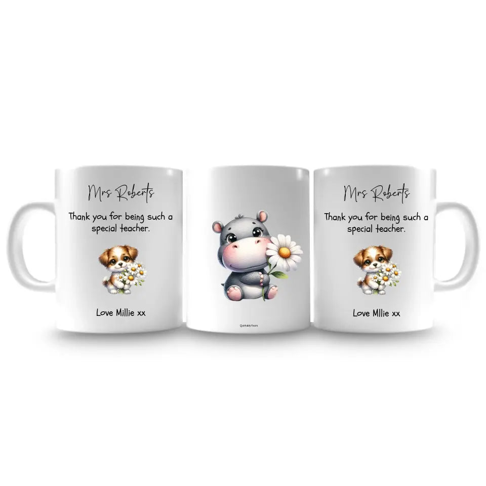 Custom gift mug with name and 'from' message