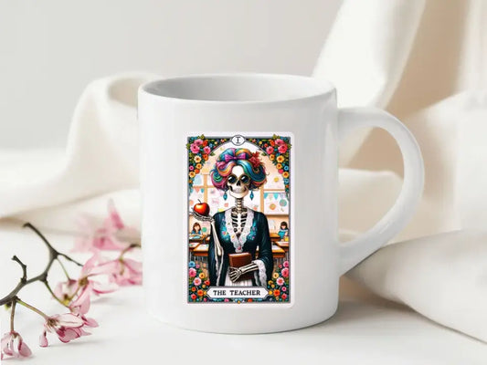 Custom Teacher Tarot Mug with 'Thank You Mrs. [Name] From [Your Name]' message