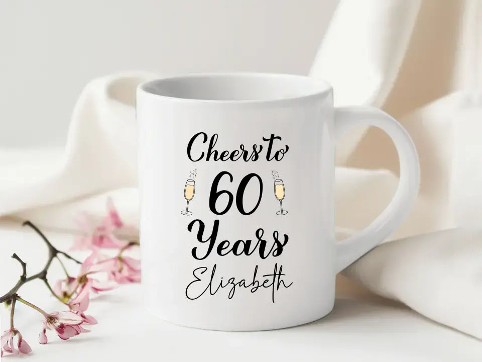 Personalised 60th birthday mug