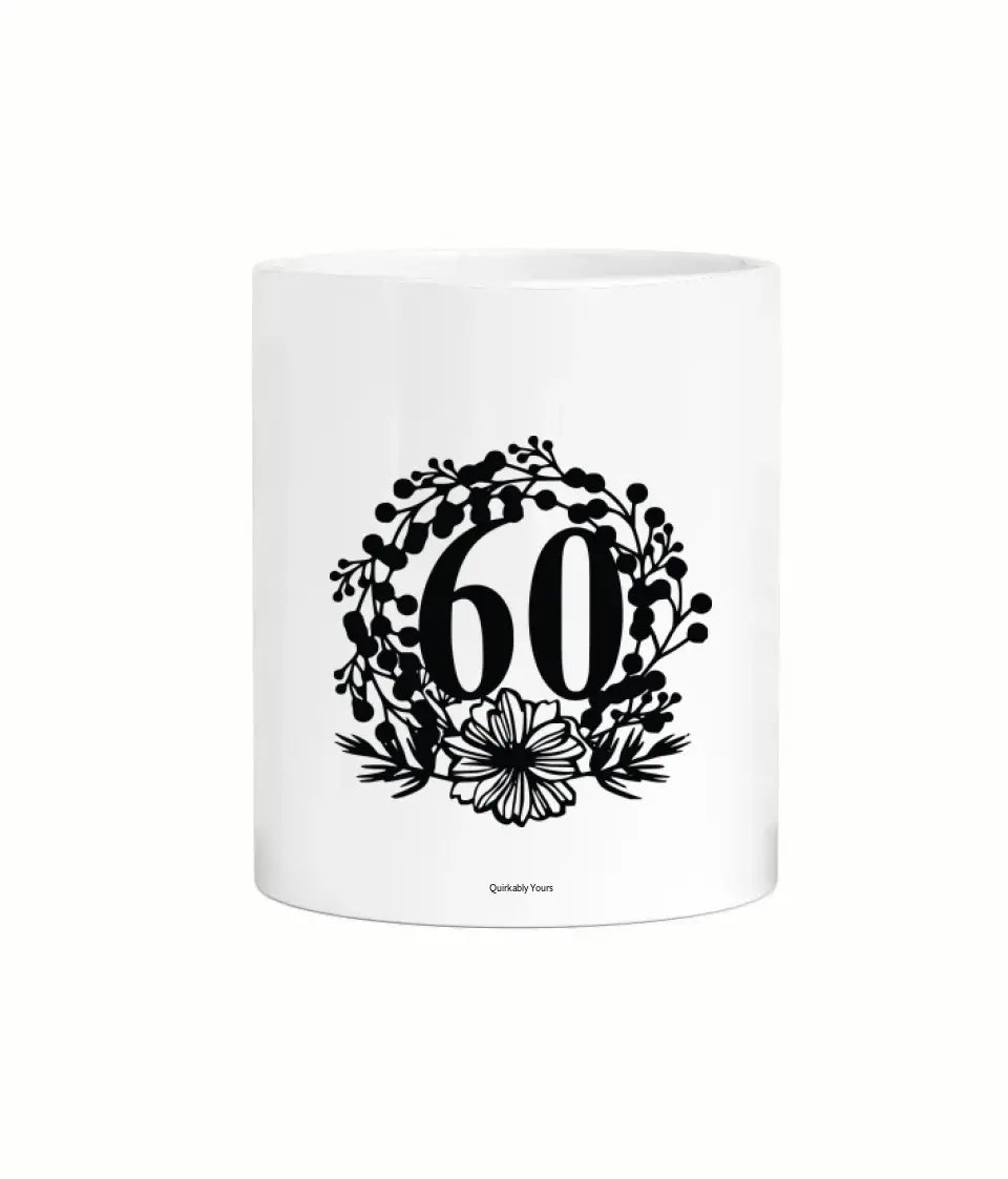 Quirky 60th birthday gift mug