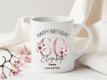 Custom age personalised birthday mug