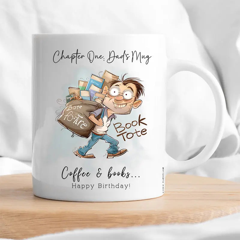 Chapter one birthday mug for dad