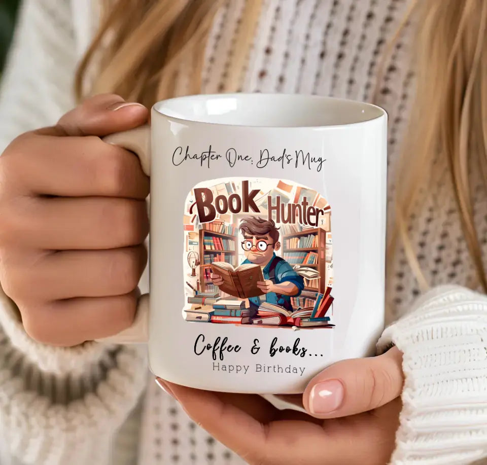 coffee and books mug dad