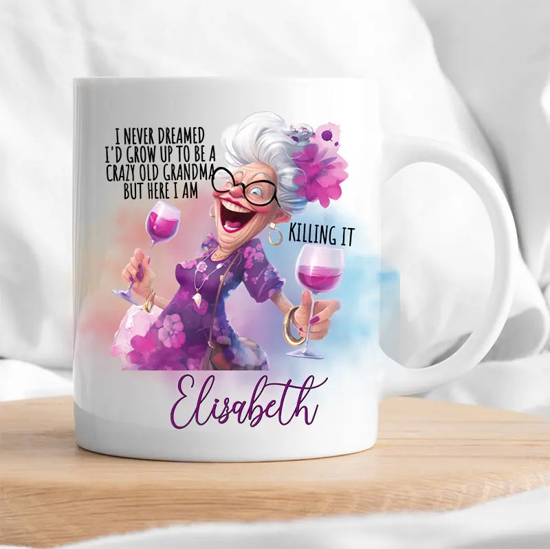 Funny grandma wine mug