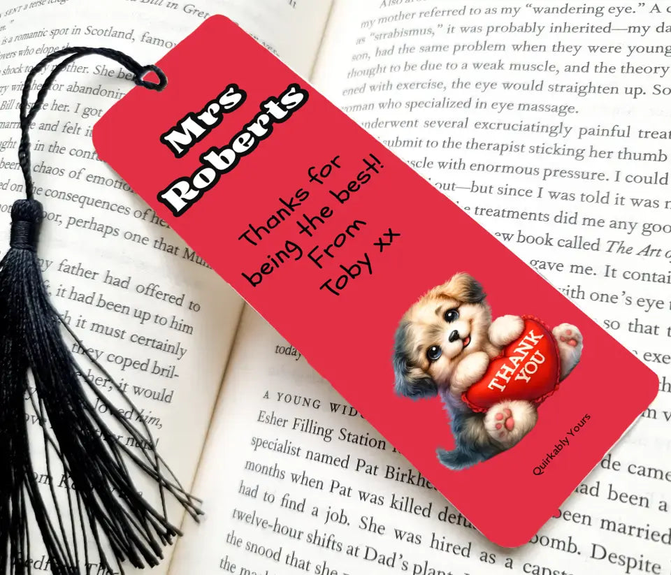 Express Your Gratitude with a Personalised Thank You Bookmark!