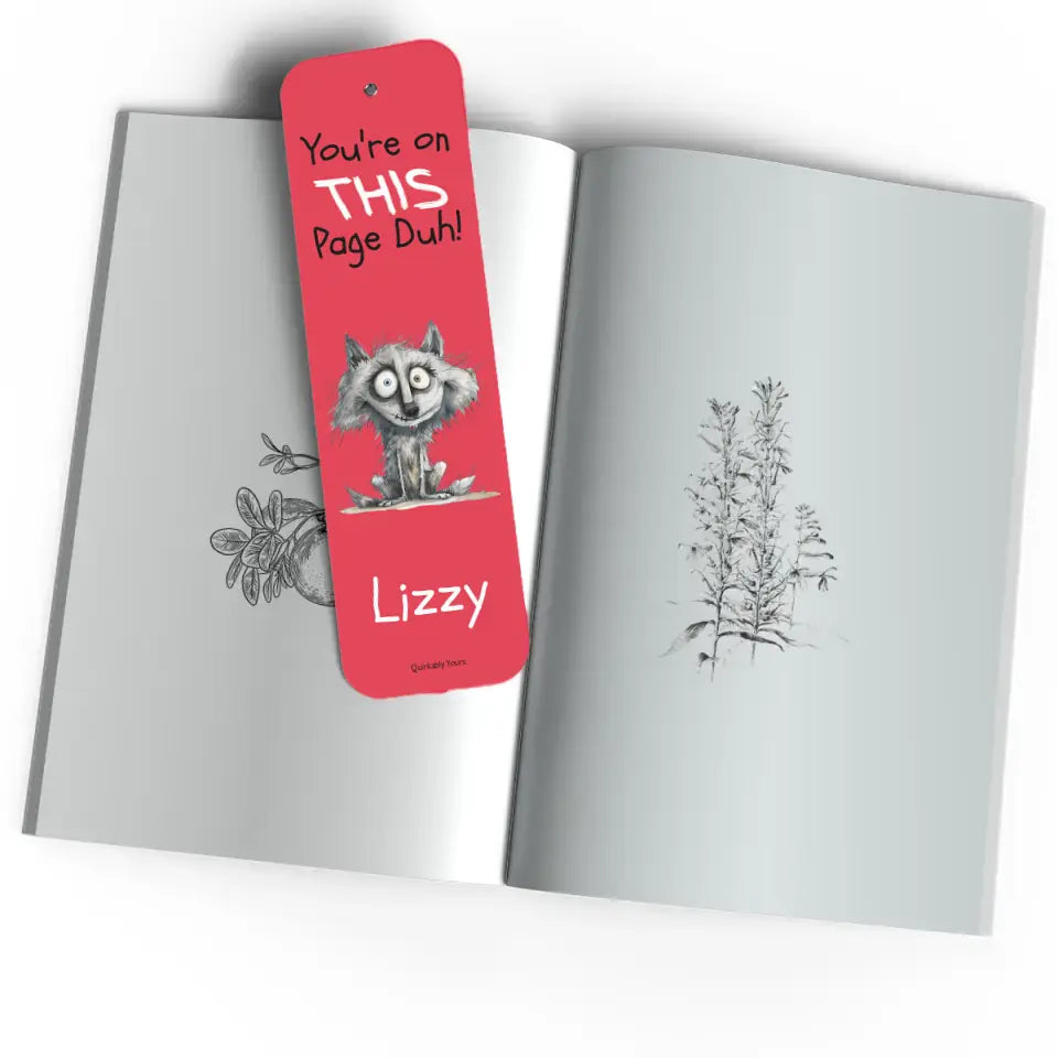 Your on THIS page Duh Personalised Bookmark