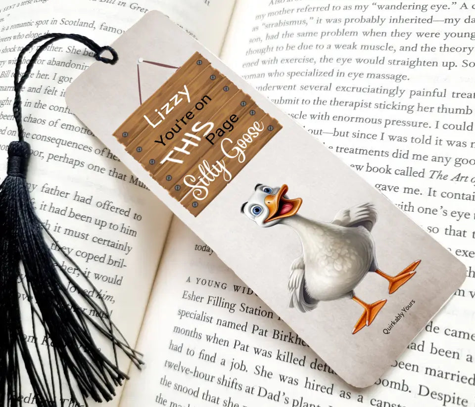 Get Quirky with the "Silly Goose - Customise Me" Bookmark!