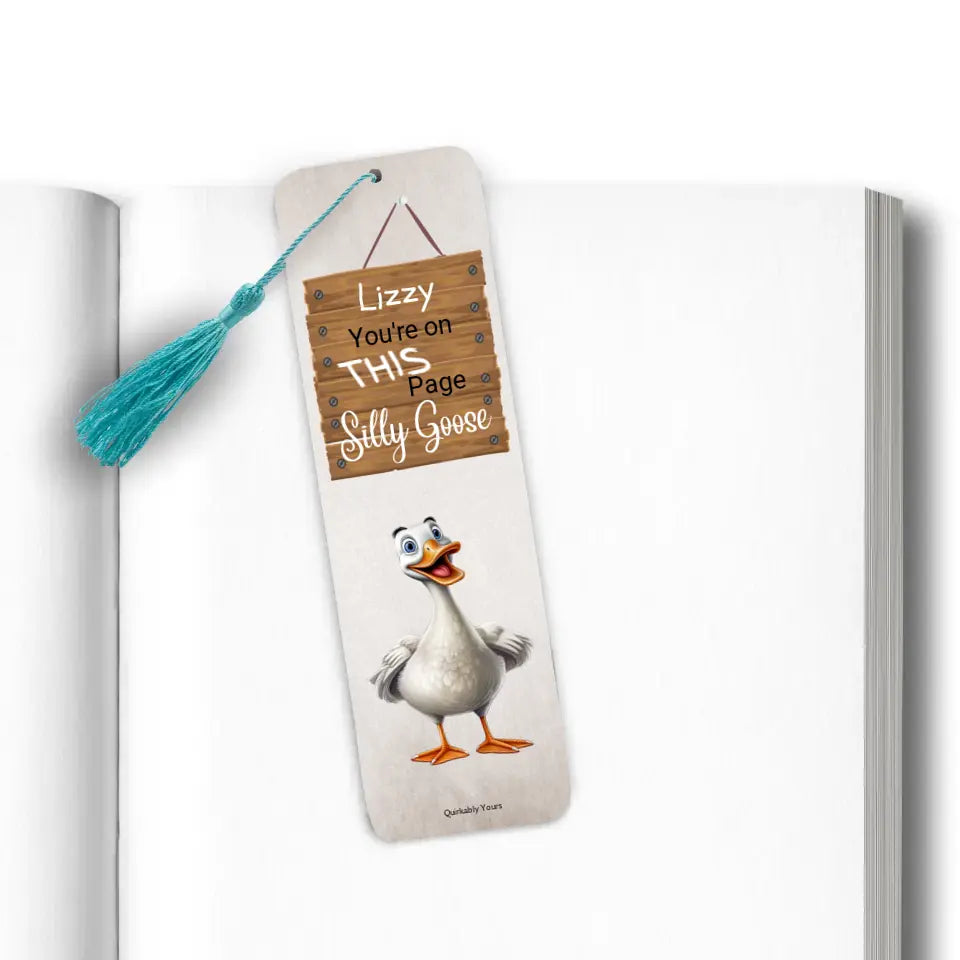 Get Quirky with the "Silly Goose - Customise Me" Bookmark!