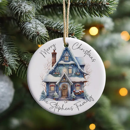 Personalised Merry Christmas Ceramic Bauble Ornament