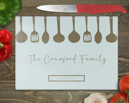 Personalised Chopping board with Family Name