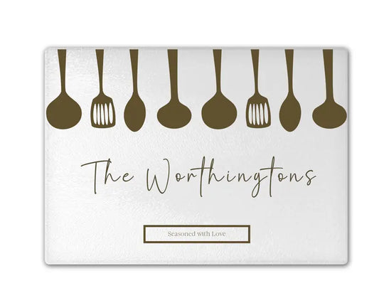Personalised Chopping board with Family Name