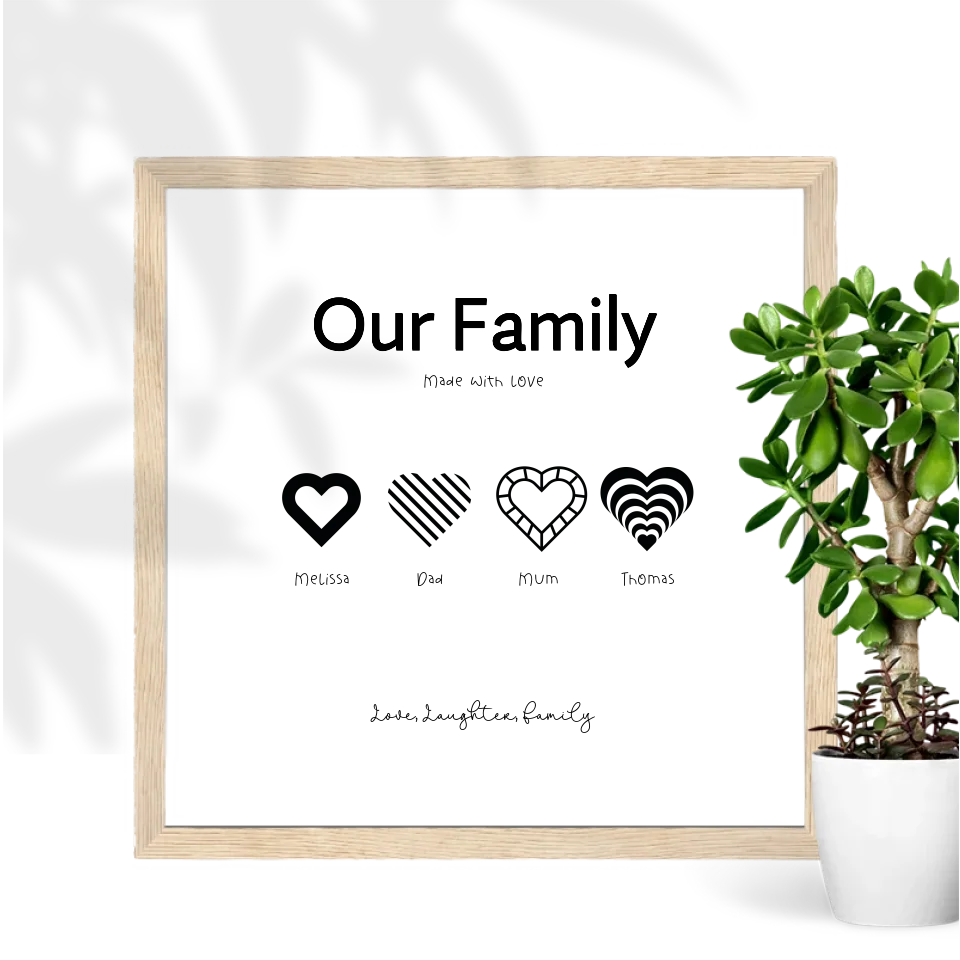 Natural Wood square frame