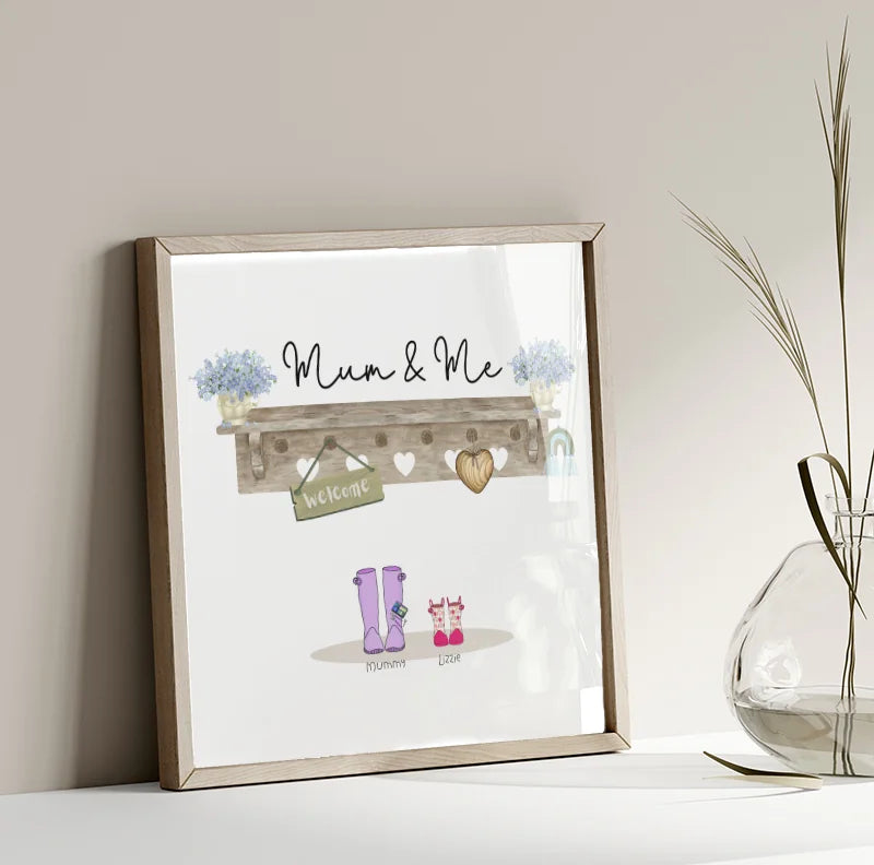 Our Family Wellington Boots Custom Print