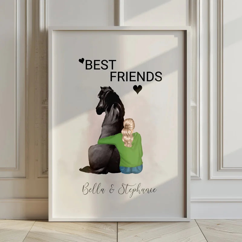 Personalised Best Friend Horse Print