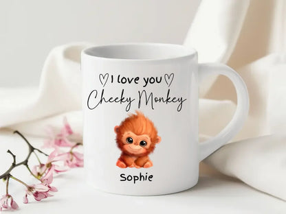 I Love You Cheeky Monkey Personalised Mug