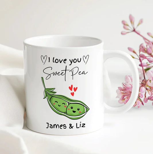 I Love You Sweet Pea Personalised Mug