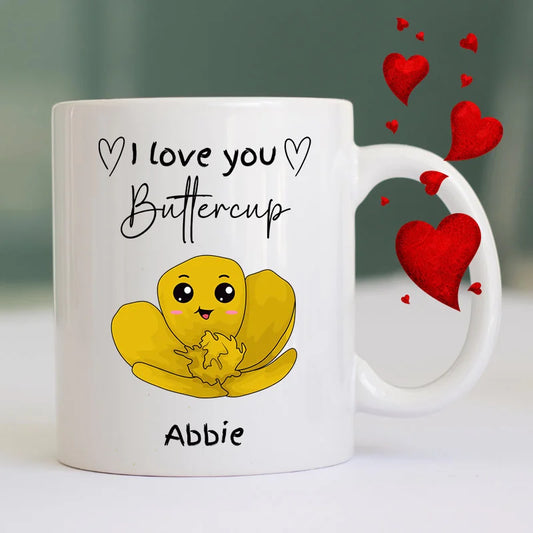 I Love You Buttercup Personalised Mug