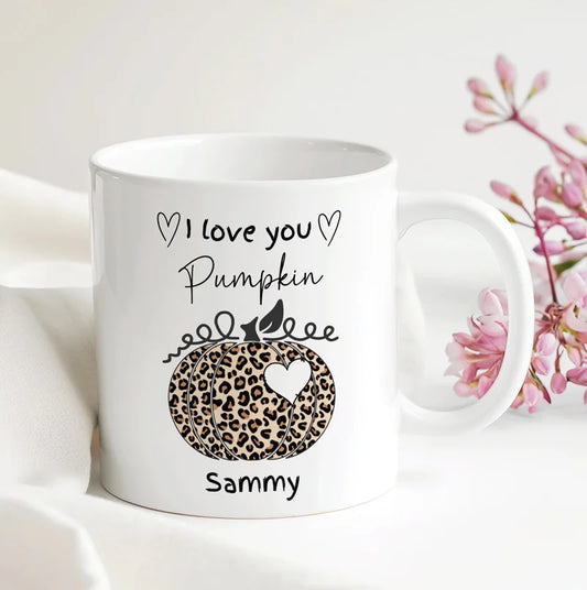 I Love You Pumpkin Personalised Mug