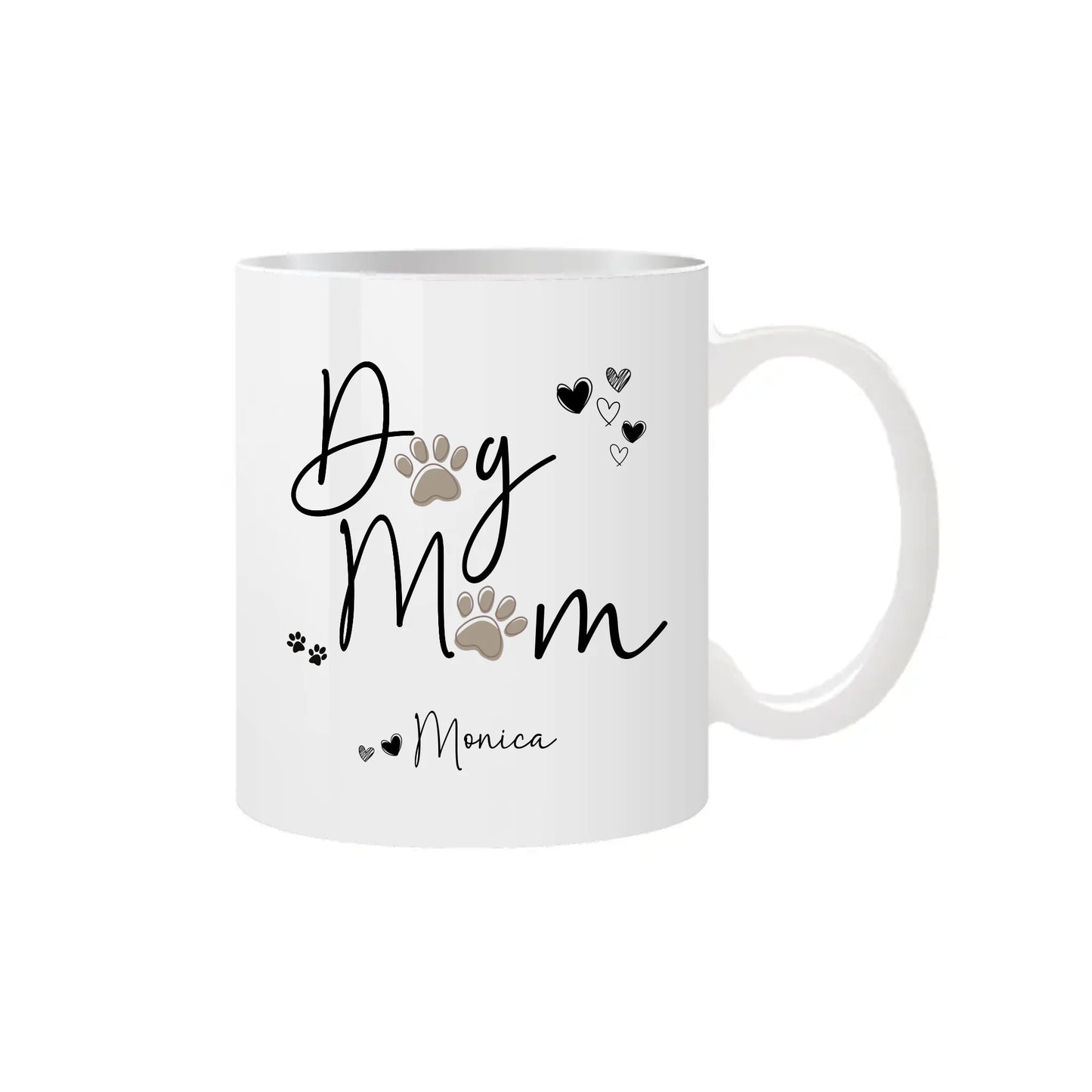 Dog Mum Paw Print Personalised Mug