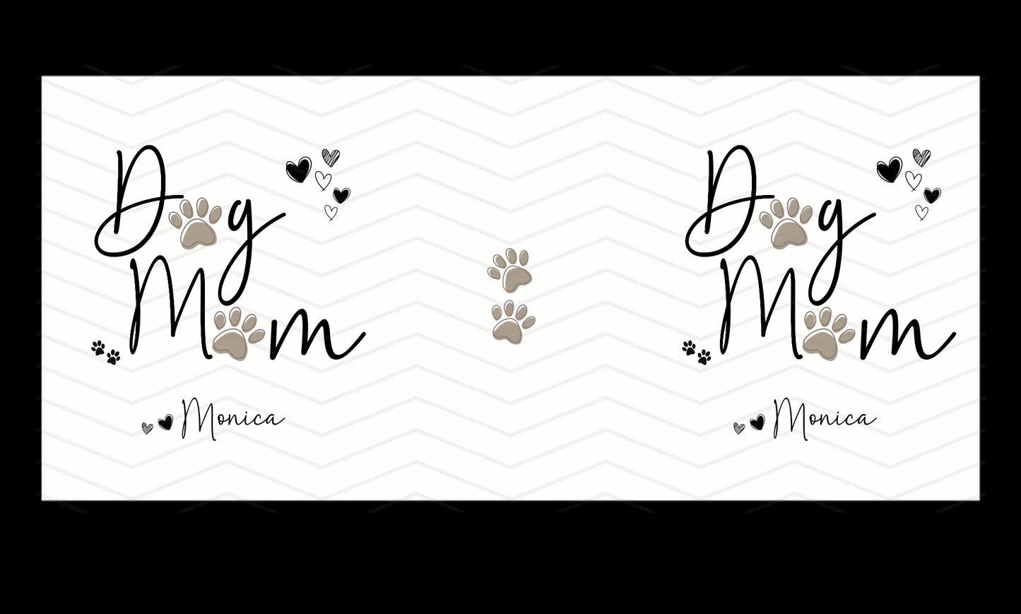 Dog Mum Paw Print Personalised Mug